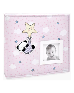 Álbum Ical BeBê Tecido 10x15 200 fotos 817 Ferragem