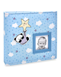 Álbum Ical BeBê Tecido 10x15 200 fotos 818 Ferragem