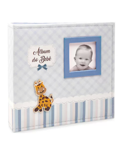 Álbum Ical BeBê Tecido 10x15 200 fotos 864 Ferragem