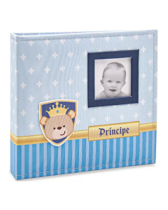 Álbum Ical BeBê Tecido 10x15 200 fotos 865 Ferragem