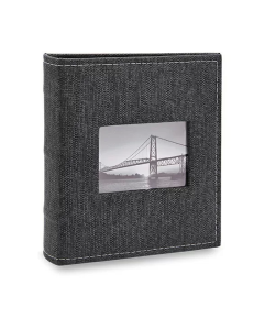 Álbum Ical Prestige 10x15 400 Fotos 480 Janela Folha Preta c/Ferragem
