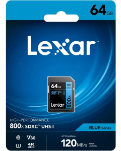 Cartão Memória Lexar Blue 64gb 120mb/s