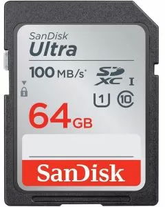 Cartão Memória Sandisk Ultra SDXC 64GB 100MB/s