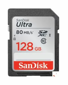 Cartão Memória Sandisk Ultra SDXC 128GB 80MB/s